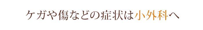 陥入爪や巻き爪などでお困りの方もケガや傷などの症状は小外科へ